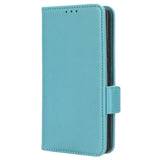 Motorola Edge 40 Litchi Leather Wallet Case - Baby Blue