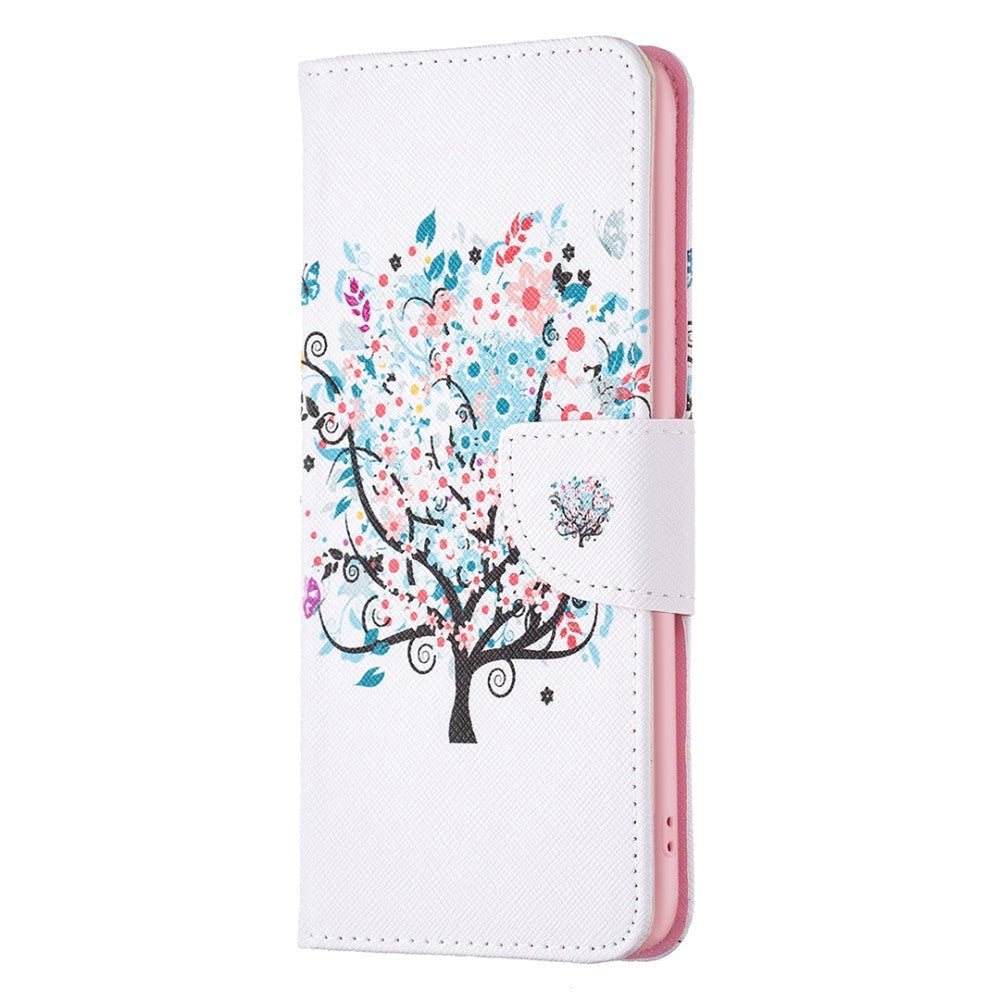 Google Pixel 8 Leather Case w. Wallet - Flowers Tree