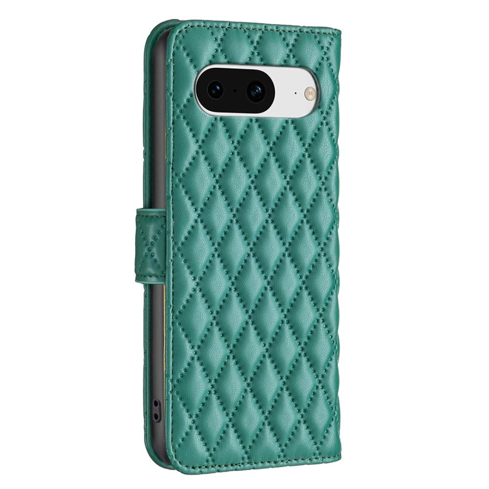 Google Pixel 8 Soft Leather Case w. Cardholder and Stand Function - Green