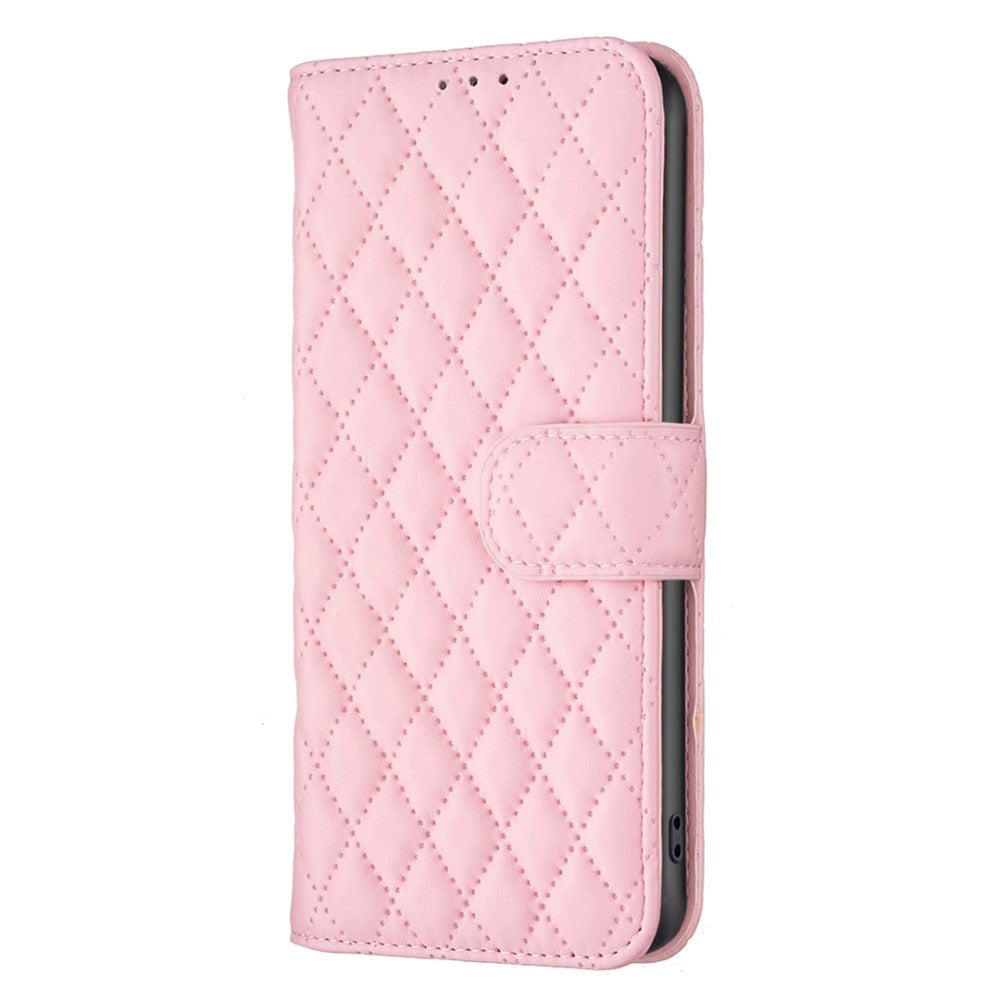 Google Pixel 8 Soft Leather Case w. Cardholder and Stand Function - Pink