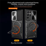 EIDERWOOD Samsung Galaxy S22 Ultra Rugged Case with Kickstand & Cam Slider - Black