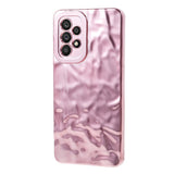 Samsung Galaxy A23 / A23 (5G) Shiny Flexible Plastic Back Case - Wavy Design - Rose Gold