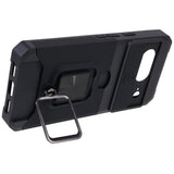 Google Pixel 8 Tough Case w. Magnetic Kickstand, Card Holder & Cam Slider - Black