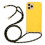 iPhone 15 Pro Flexible Plastic Case with Hand Strap - Yellow