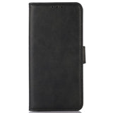 iPhone 15 Pro Leather Wallet Case w. Magnetic Lock - Black