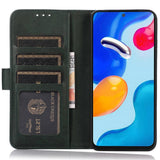 iPhone 15 Pro Leather Wallet Case w. Magnetic Lock - Green