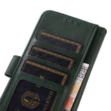 iPhone 15 Pro Leather Wallet Case w. Magnetic Lock - Green