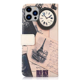 iPhone 15 Pro Leather Case w. Wallet - Eiffeltower