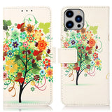 iPhone 15 Pro Leather Case w. Wallet - Fruit Tree