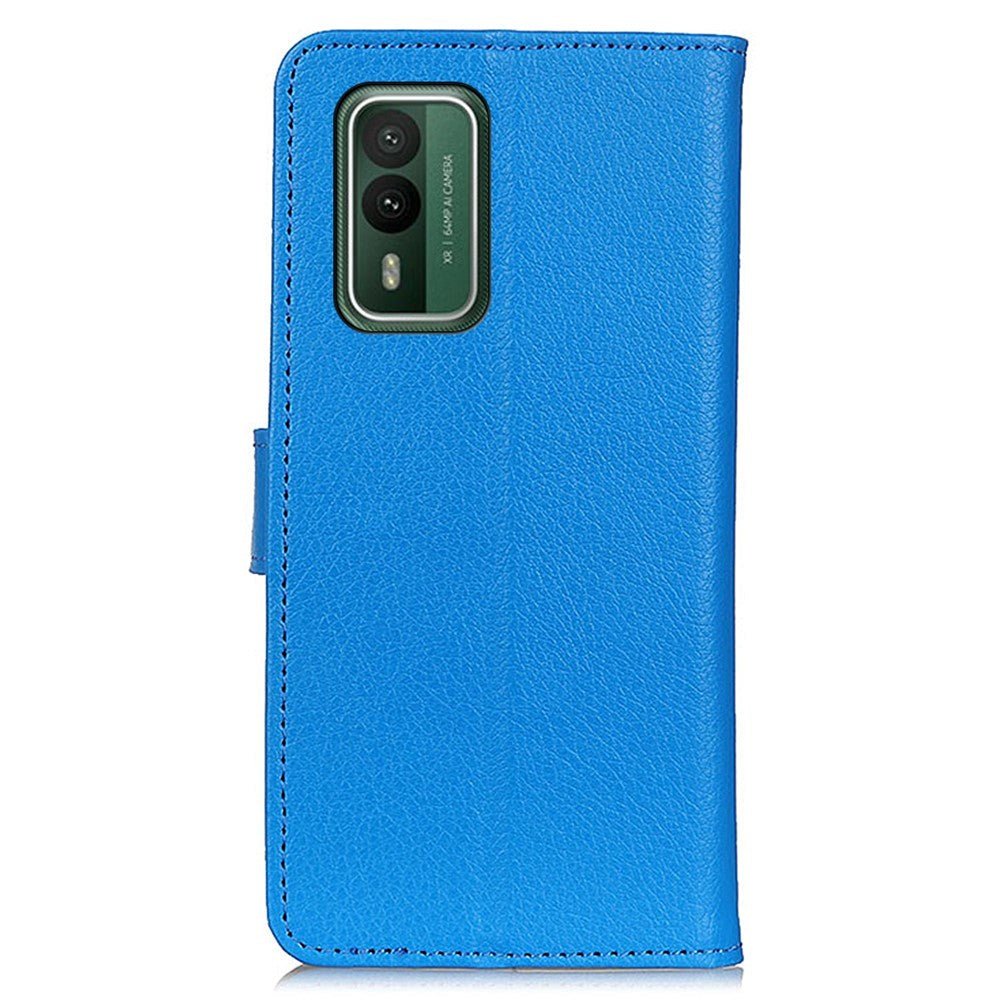 Nokia XR21 Litchi Leather Case w. Wallet - Blue