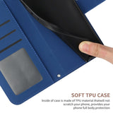 iPhone 15 Pro Wallet Case w. Strap - Sunflower Engraving - Royal Blue