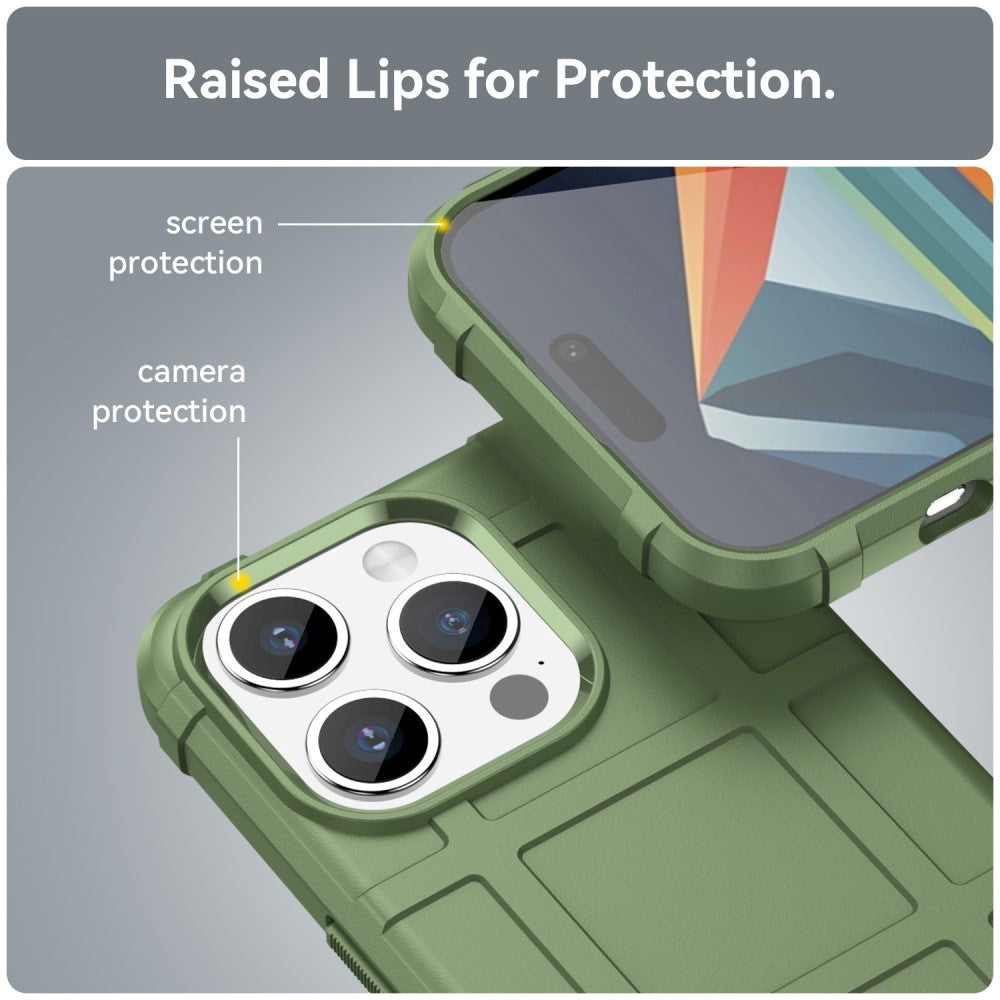 iPhone 15 Pro Rugged Shield Series Tough Case - Green