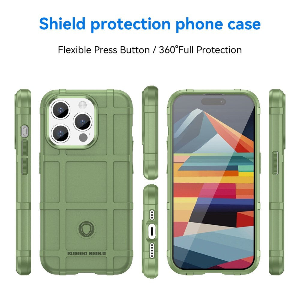 iPhone 15 Pro Rugged Shield Series Tough Case - Green