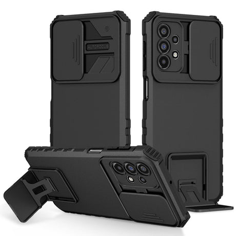 EIDERWOOD Samsung Galaxy A23 / A23 (5G) Tough Case with Kickstand & Cam Slider - Black