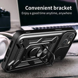 iPhone 15 Tough Case w. Magnetic Kickstand & Cam Slider - Black