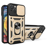 iPhone 15 Tough Case w. Magnetic Kickstand & Cam Slider - Gold