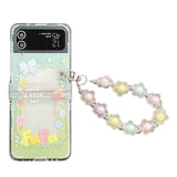 Samsung Galaxy Z Flip3 (5G) Hard Plastic Case w. Pearl Chain - "Have A Nice Day"