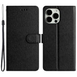 EIDERWOOD iPhone 12 Pro Max Faux Leather Case with Wallet & Strap - Black