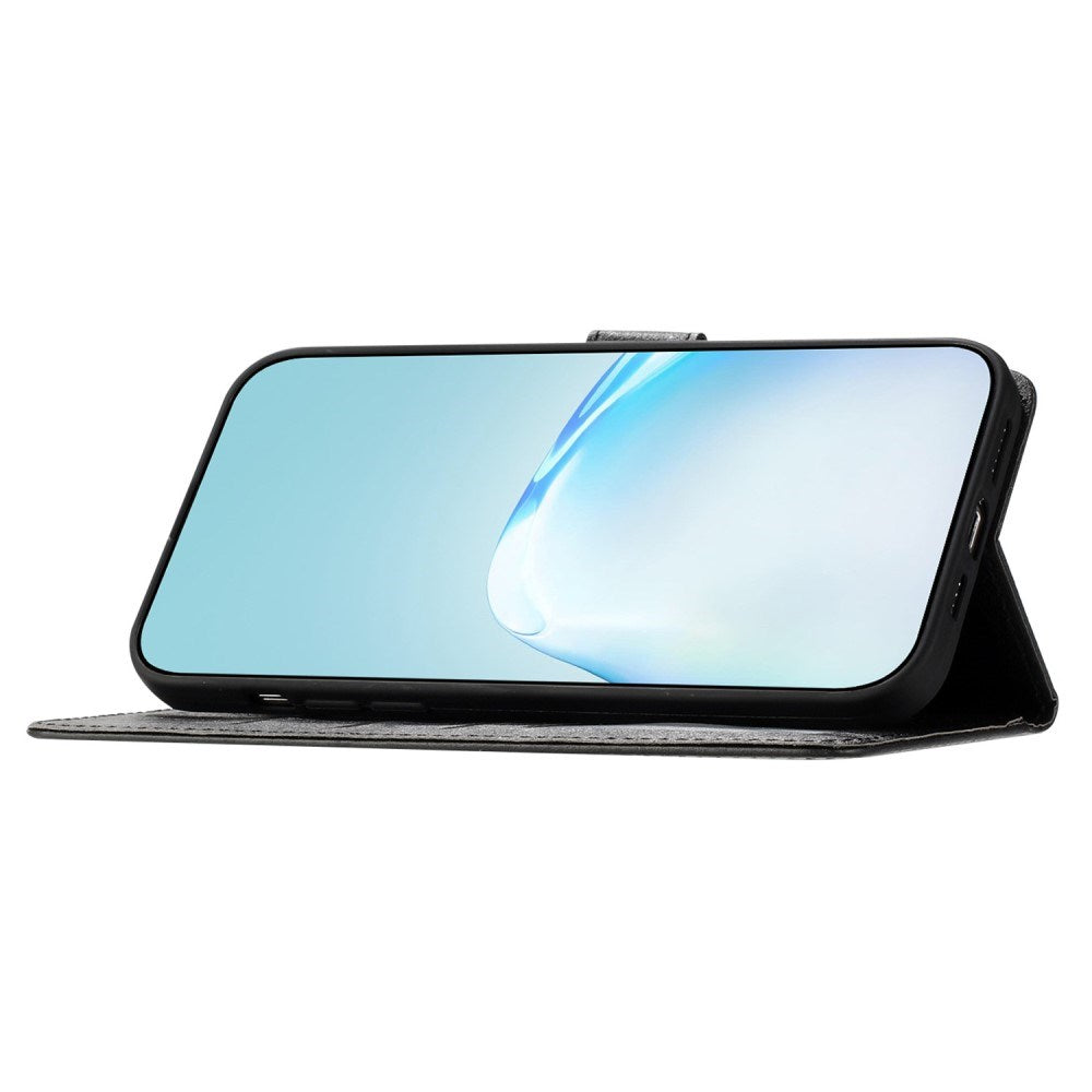 EIDERWOOD iPhone 12 Pro Max Faux Leather Case with Wallet & Strap - Black