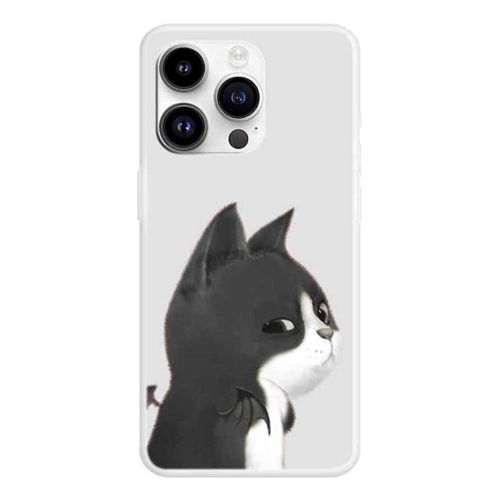 iPhone 15 Pro Flexible Plastic Case with Print - Cat