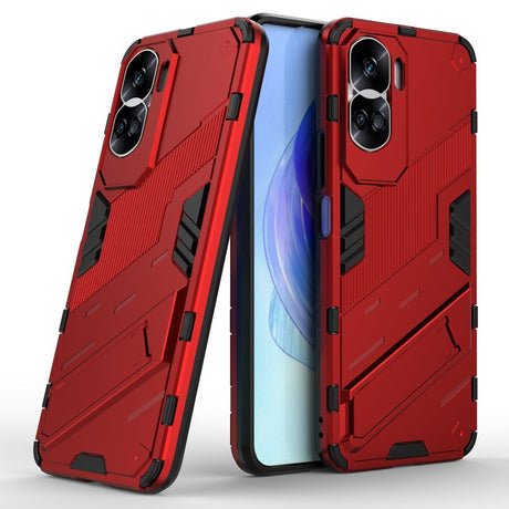 Honor 90 Lite Hybrid Tough Case with Kickstand - Red