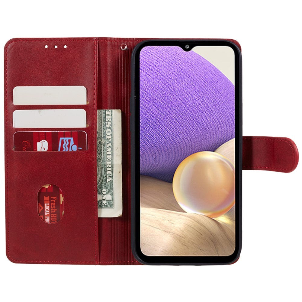 Samsung Galaxy M34 (5G) / F34 (5G) Leather Case with Wallet and Strap - Red