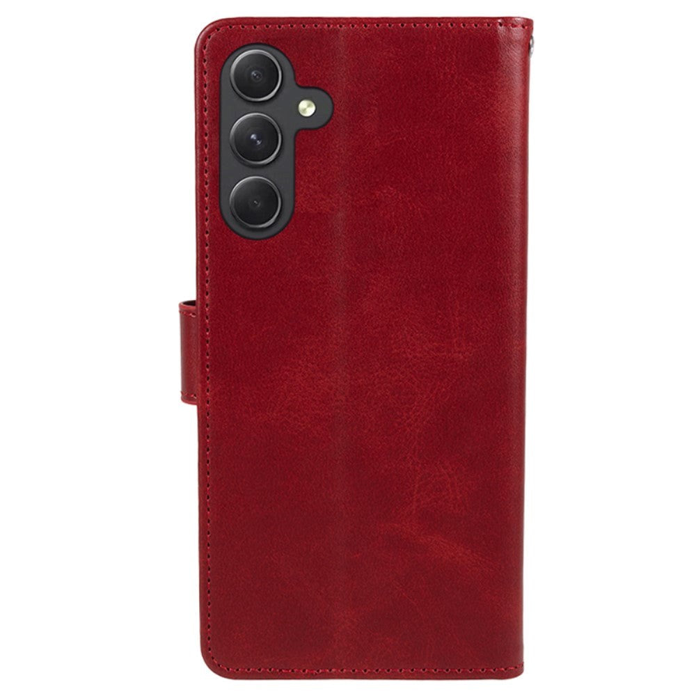 Samsung Galaxy M34 (5G) / F34 (5G) Leather Case with Wallet and Strap - Red