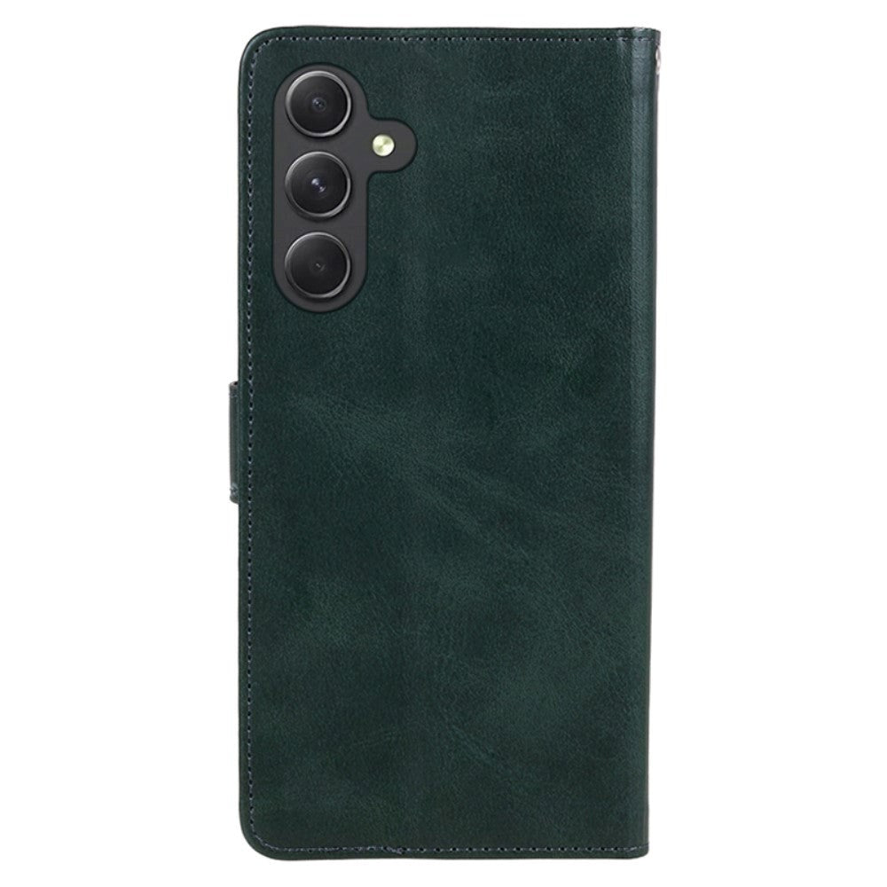 Samsung Galaxy M34 (5G) / F34 (5G) Leather Case with Wallet and Strap - Dark Green