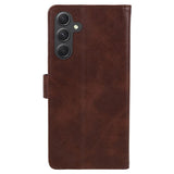 Samsung Galaxy M34 (5G) / F34 (5G) Leather Case with Wallet and Strap - Dark Brown