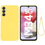 Samsung Galaxy M34 (5G) / F34 (5G) Liquid Silicone Case w. Strap - Yellow