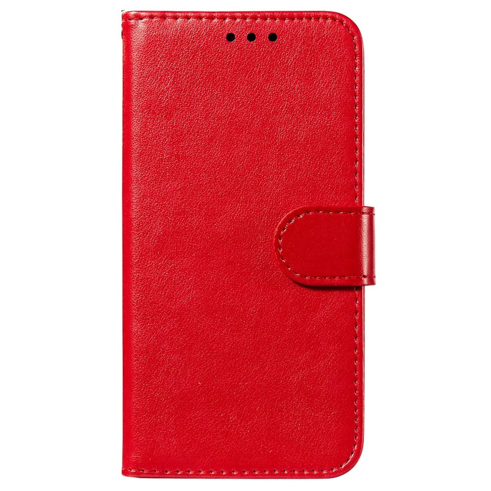 Xiaomi Redmi 12C Leather Case with Wallet and Strap - Red