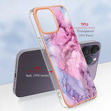 iPhone 15 Pro Hybrid Plastic Case - Rose Marble