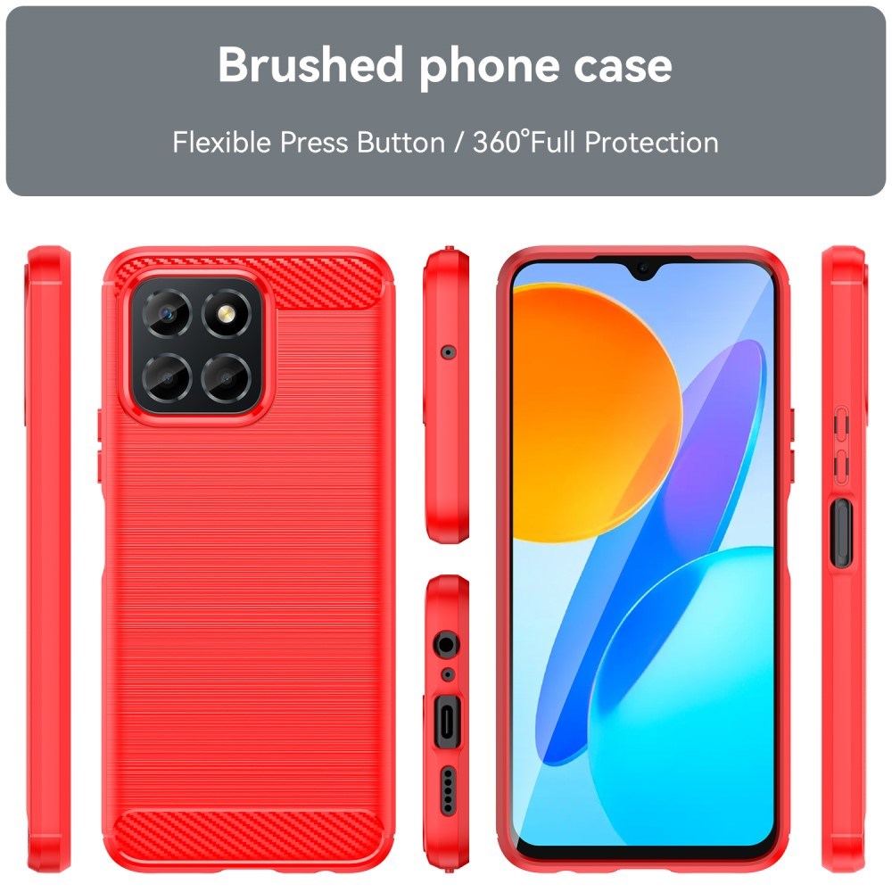 Honor 70 Lite Brushed Carbon Case - Red