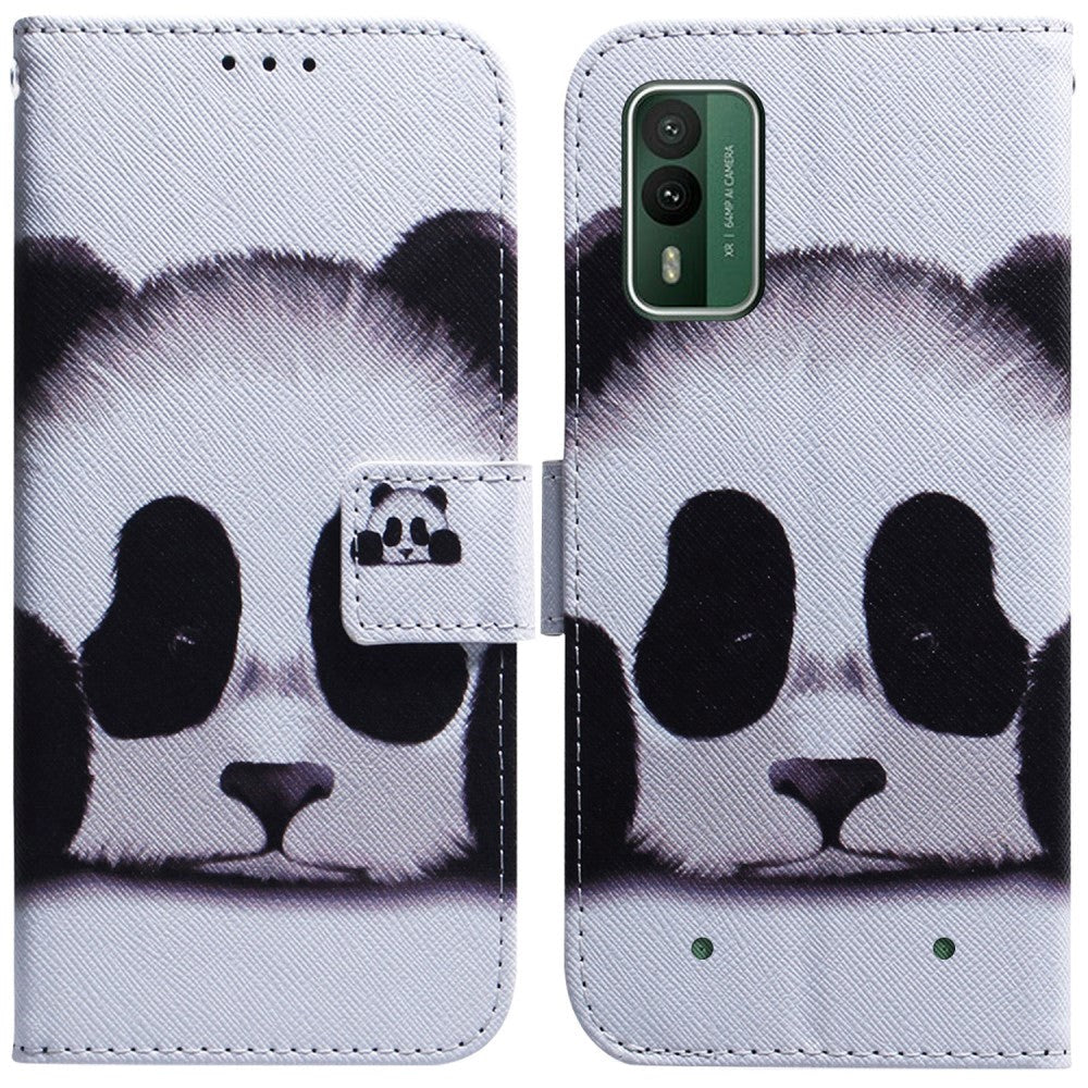 Nokia XR21 Leather Wallet Case w. Print - Panda