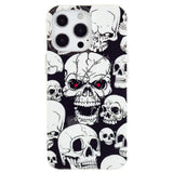 iPhone 15 Pro Luminescent Flexible Case of Plastic w. Print - Skull