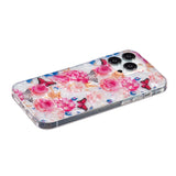 iPhone 15 Pro Flexible Plastic Case - Colorful with Flowers