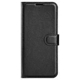 Samsung Galaxy M34 (5G) / F34 (5G) Litchi Leather Case w. Wallet - Black