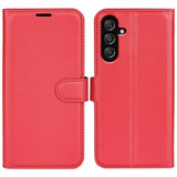 Samsung Galaxy M34 (5G) / F34 (5G) Litchi Leather Case w. Wallet - Red