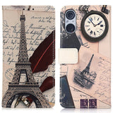 Sony Xperia 5 V Leather Case w. Wallet - The Eiffel Tower