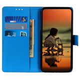 Sony Xperia 5 V Litchi Leather Flip Case w. Wallet - Blue