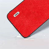 Sony Xperia 5 V Litchi Leather Covered Plastic Case - Red