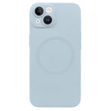 iPhone 13 Silicone Case with Camera Protector - MagSafe Compatible - Mint Blue