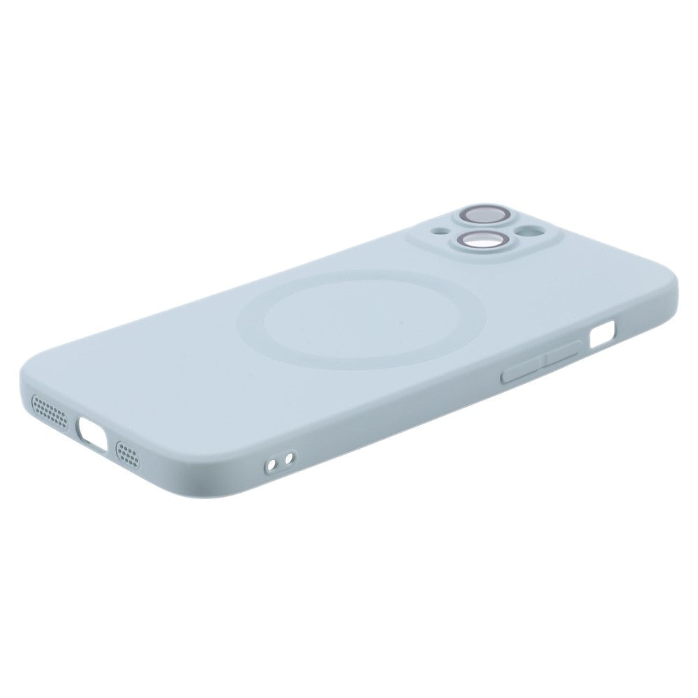 iPhone 13 Silicone Case with Camera Protector - MagSafe Compatible - Mint Blue