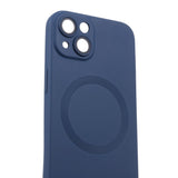 iPhone 13 Silicone Case with Camera Protector - MagSafe Compatible - Dark Blue