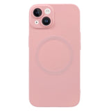 iPhone 13 Silicone Case with Camera Protector - MagSafe Compatible - Pink