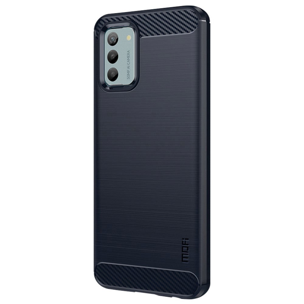 Nokia G42 Brushed Carbon Fiber Plastic Case - Blue