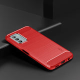 Nokia G42 Brushed Carbon Fiber Plastic Case - Red