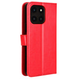 EIDERWOOD Honor X6a Faux Leather Flip Case with Strap - Red