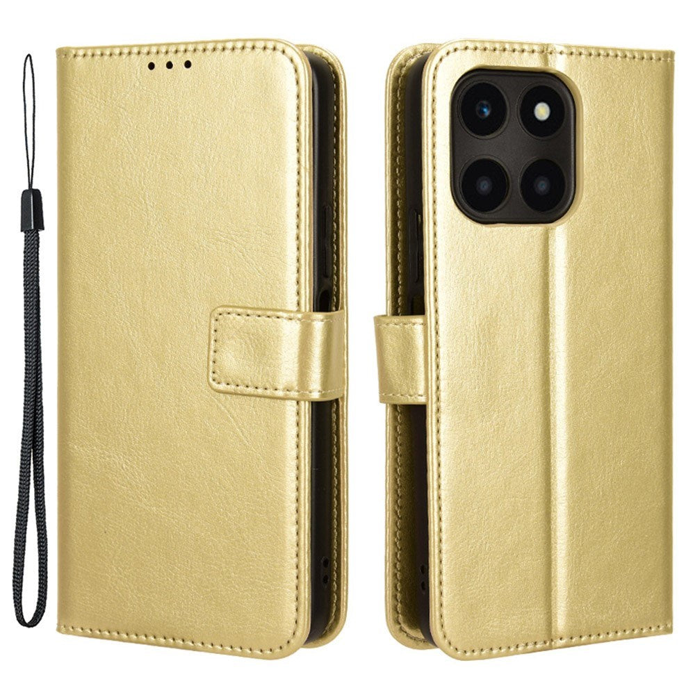 EIDERWOOD Honor X6a Faux Leather Flip Case with Strap - Gold