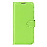 Xiaomi 13T / 13T Pro  Litchi Leather Flip Cover w. Wallet - Green